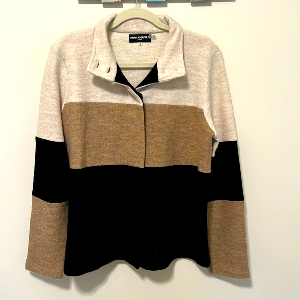 Karl Lagerfeld Women’s Wool Blend Sweater Jacket / Size M / Excellent Condition